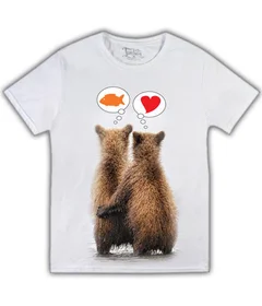 Прикольные футболки: медведи - парочка мечтателей фото